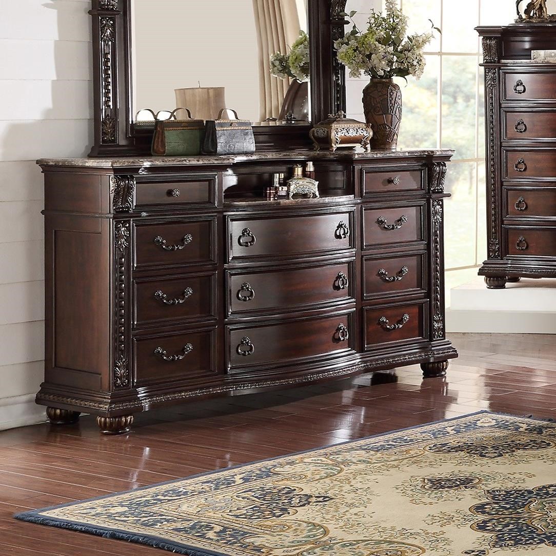 Crown Mark Stanley Bedroom Traditional Dresser Royal Furniture Dressers